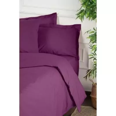 Parure de lit 220x240cm - 100% coton renforcé - Violet