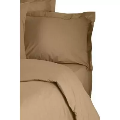 Parure de lit 100% coton renforcé - Marron Parure de lit 100% coton renforcé - Marron