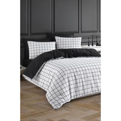 Parure de lit - 1 housse de couette 220 x 240 cm + 2 taies d'oreiller 60 x 60 cm - 65% coton, 35% polyester - Blanc
