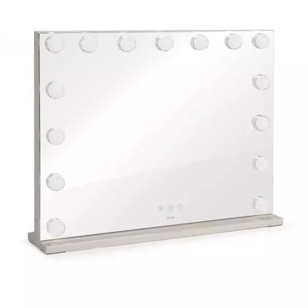 Miroir de maquillage Hollywood - LIVOO - DOS207 - 56 x 44 cm - 15 LEDs - 3 modes lumineux - Blanc