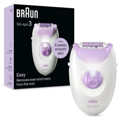 Épilateur électrique filaire - BRAUN - SILK EPIL 3-000 - 2 vitesses - Violet