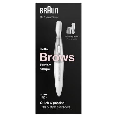 Mini-tondeuse de précision - BRAUN - FG1106 BIKINI - 1 vitesse - Pile - Gris / Blanc