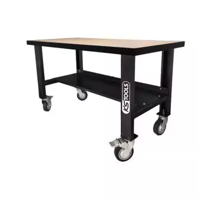 Etabli en bois mobile - KS TOOLS - 865.0155F - L.1,50 m
