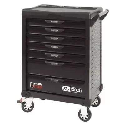 Servante d'atelier KS Tools - 7 tiroirs - Noir - Industrielle & Robuste