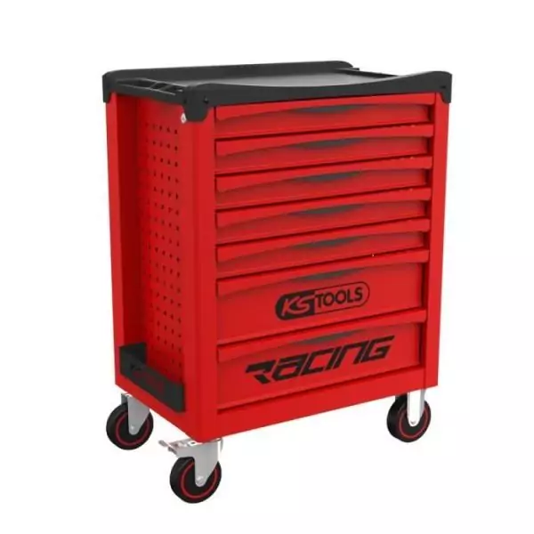 Servante - Vide - 7 tiroirs - KS Tools - 855.0007 - Rouge - Servante d'atelier racing - Vide avec mousse - Plateau ABS gradué