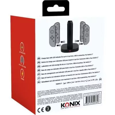 Station de rechargement pour Joy-Con - 2 paires - Noir
