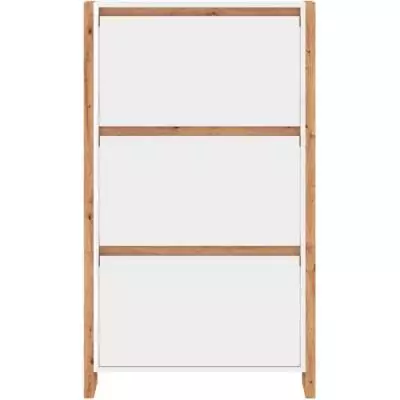 Meuble à chaussures DENVER 49A - Blanc/Chêne - Organisation parfaite