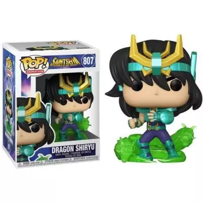 Figurine Funko Pop! - Saint Seiya - Dragon Shiryu - 10 cm - Armure verte - Détails soignés