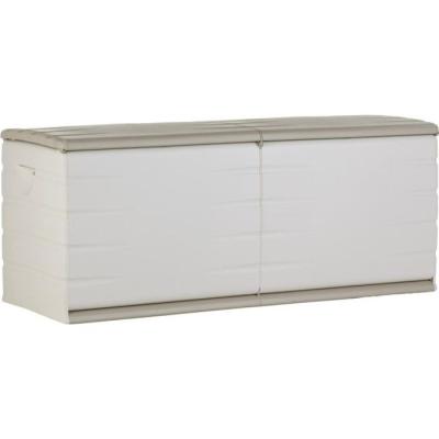 Coffre de rangement extérieur 450L avec roulettes - Beige