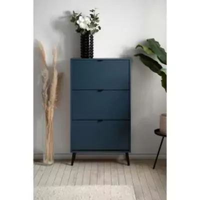 Meuble à chaussures VIGO 49A - Bleu nuit - Design élégant Meuble à chaussures VIGO 49A - Bleu nuit - Design élégant