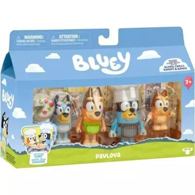 Pack de 4 figurines BLUEY - La famille en cuisine Pack de 4 figurines BLUEY - La famille en cuisine