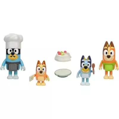 Pack de 4 figurines BLUEY - La famille en cuisine Pack de 4 figurines BLUEY - La famille en cuisine