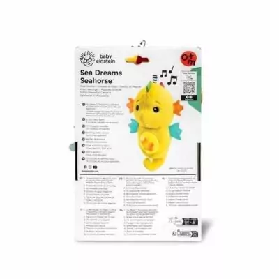 Veilleuse musicale doudou hippocampe jaune - Réconforte bébé Veilleuse musicale doudou hippocampe jaune - Réconforte bébé