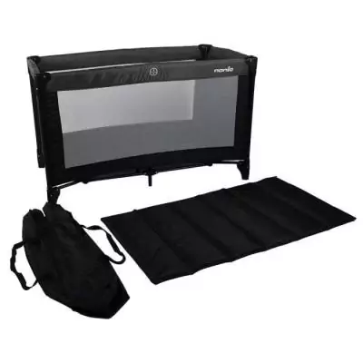 Lit parapluie versatile SODA pour bébé - Noir/Gris