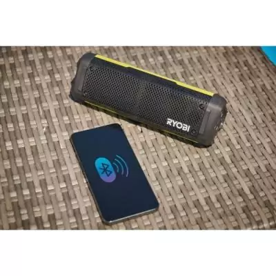 Enceinte Bluetooth Ryobi 4V - Résistante IP67 - Batterie 2,0 Ah - USB-C