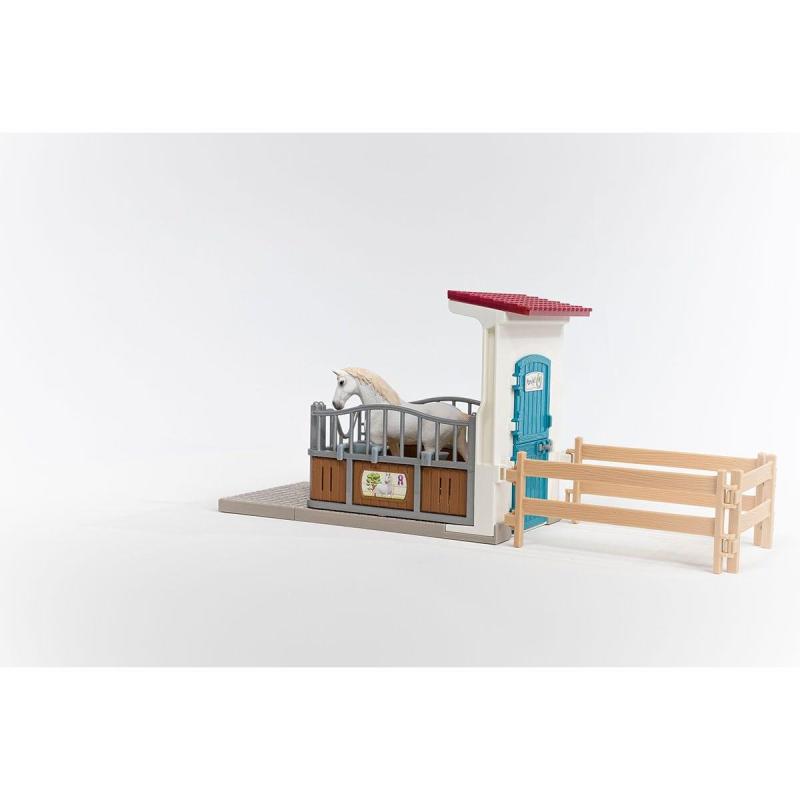 schleich Box avec étalon Pur-Sang anglais