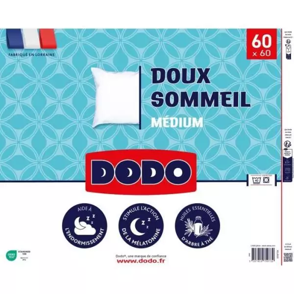 DODO - Oreiller - DOUX SOMMEIL - 60 x 60 cm