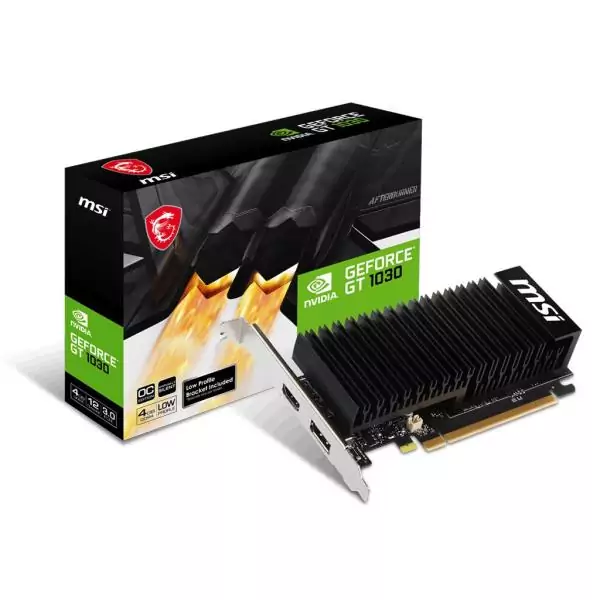 Carte graphique - MSI - GeForce GT 1030 - 4 Go GDDR4 - PCI Express 3.0 - Refroidissement actif
