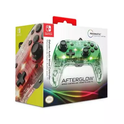 PDP Afterglow Deluxe+ Transparent USB Manette de jeu Analogique Numérique Nintendo Switch, Nintendo Switch OLED