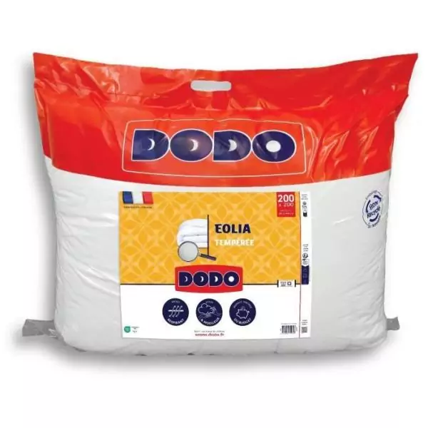 DODO - Couette tempérée 300 g/m² - EOLIA - 200 x 200 cm - Blanc