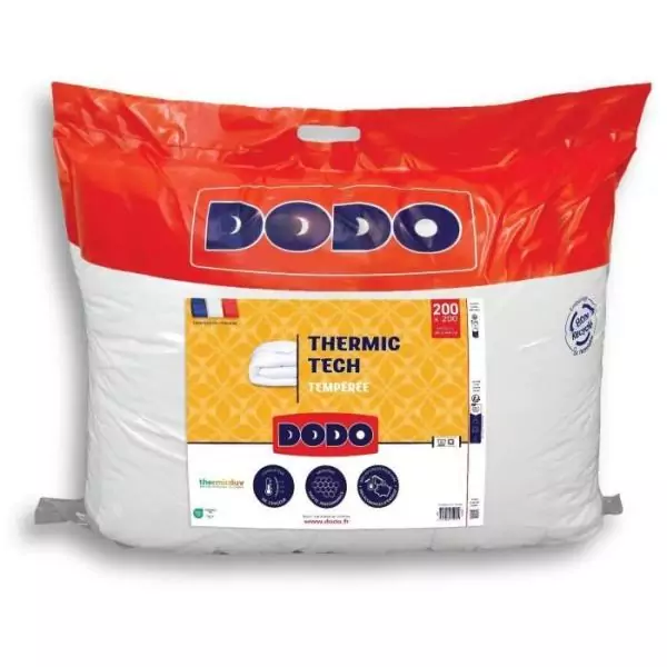 DODO - Couette tempérée 250 g/m² - THERMIC TECH - 200 x 200 cm - Blanc