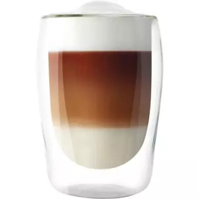 Lot de 2 verres pour Latte Machiatto 300 ml transparent