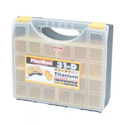 Organisateur d'outils Plastiken 83031D_NOIRE Cube 31cm Titanium - Pratique et robuste