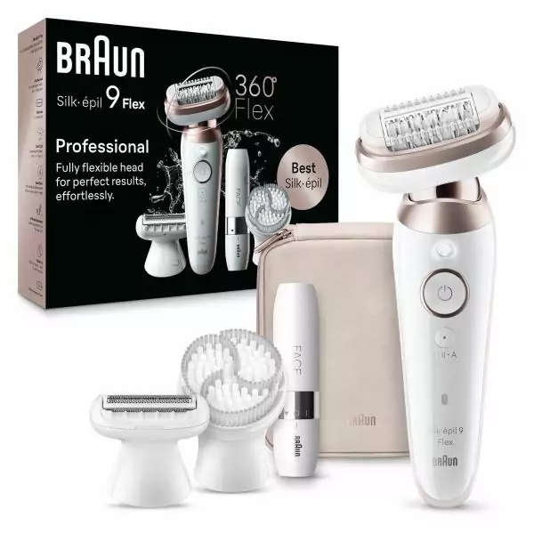 Épilateur électrique - BRAUN - SILK EPIL 9 Flex - 2 vitesses - Sans fil - 50 min