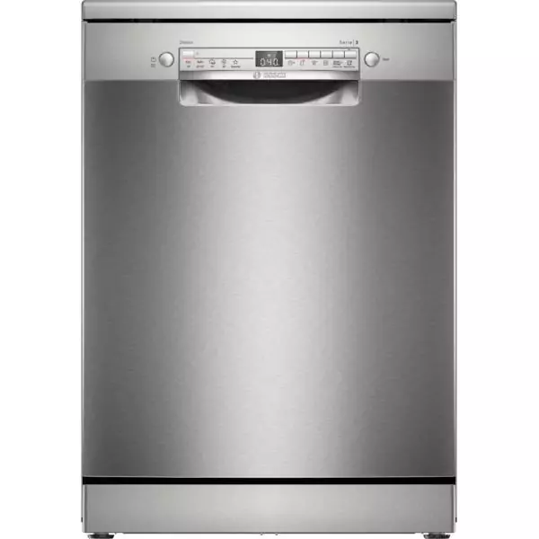 Lave-vaisselle pose libre BOSCH SMS2HVI02E SER2 - 14 couverts - Induction - L60cm - 46 dB - tiroir a couverts - Acier brossé