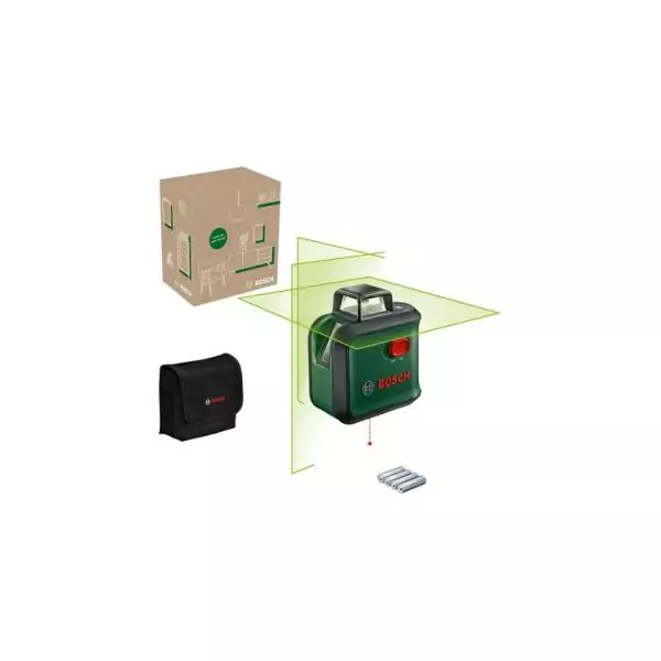 Laser lignes AdvancedLevel 360 de Bosch (3 laser lignes avec laser a 360° pour un alignement dans toute une piece, dans boît