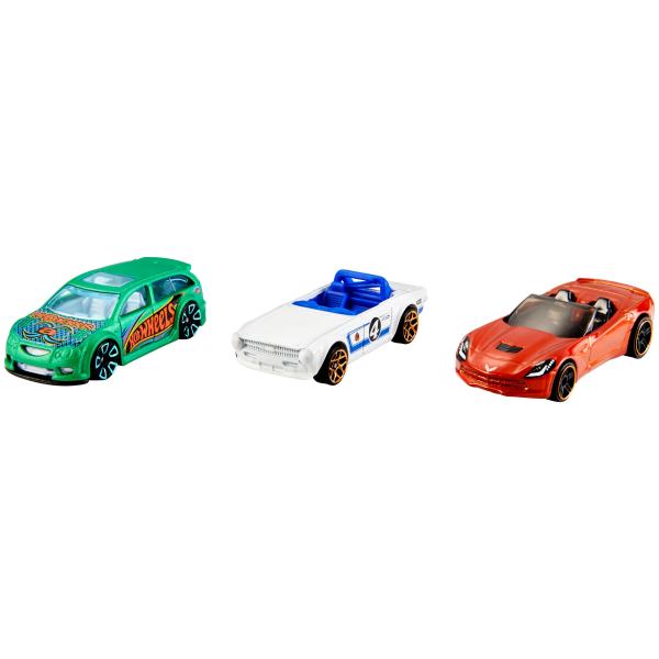 Hot Wheels - Coffret de 3 Véhicules - Petites Voitures - 3 ans et +