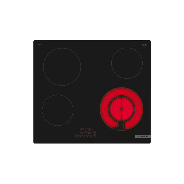 Table vitro 60cm BOSCH - PKF611BB8E - Commande a l'avant - Sans cadre - Zone double - Noir