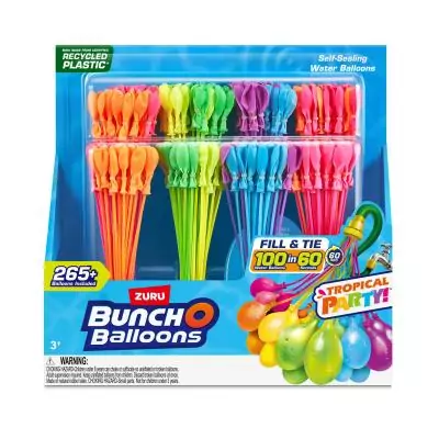 Bunch O Balloons Tropical Party pack de 265 bombes à eau (8 grappes) ZURU
