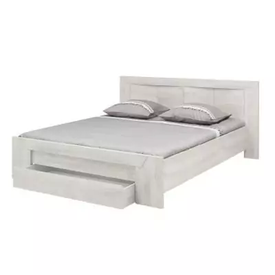 Lit adulte EDEN 160X200 cm - Style naturel avec rangements - GAMI