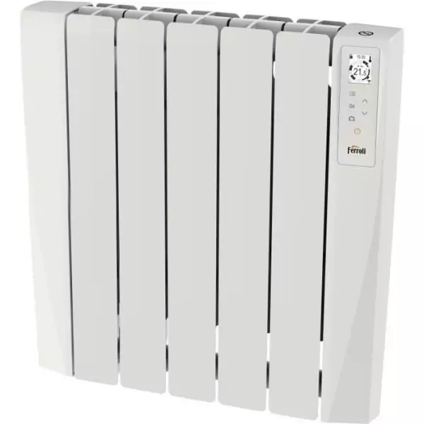 Radiateur électrique - Fluide caloporteur - 750 W - Ferroli - Néo connecté - Horizontal - Blanc
