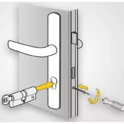 Barillet YALE YC500+ 30x10 mm Nickelé - 5 Goupilles