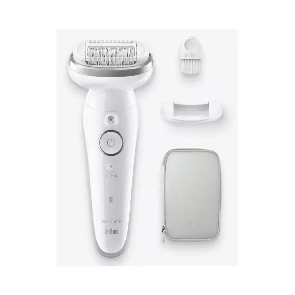 Épilateur - BRAUN - Silk-épil 9-011 3D - Sans fil - 2 modes - Blanc