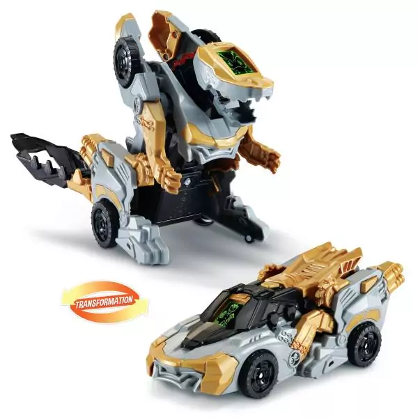 VTECH - Switch & Go Dinos - 1'Click - Vulcanion, Méga Dragon - Enfant - Pile - Marron, noir et gris