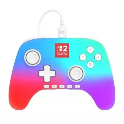 Manette de jeu Nintendo Switch 2 Lumectra filaire blanc