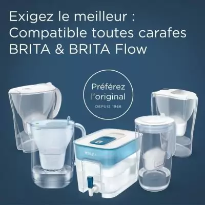 Carafe filtrante BRITA Style Essential Blanche : 2,4L dont 1,4L filtrée Carafe filtrante BRITA Style Essential Blanche : 2,4L dont 1,4L filtrée