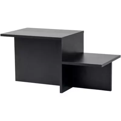 Table basse rectangulaire Harmony noir 80 x 40 x 40 cm