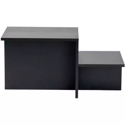Table basse rectangulaire Harmony noir 80 x 40 x 40 cm