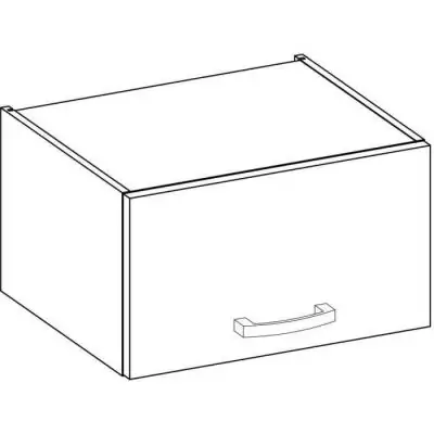 Meuble hotte porte basculante chene sonoma - L 60 x 31,6 x H 36 cm