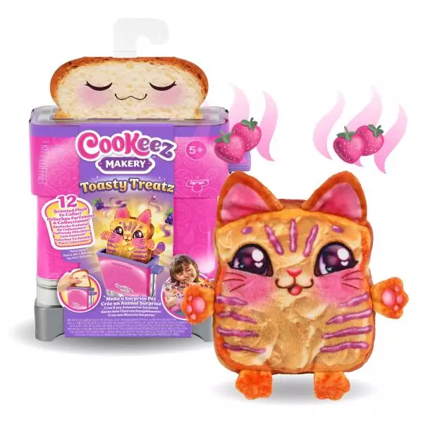 Toasty Treatz - MOOSE TOYS - COOKEEZ MAKERY - Peluche parfumée en forme de toast, grille-pain interactif, Modele peluche aléat