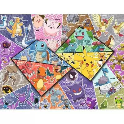 Nathan puzzle 2000 p - Les 16 types de Pokémon