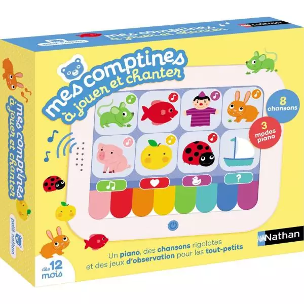 Mes comptines a jouer et a chanter - Jeu interactif - NATHAN - Découvrez et chantez 8 comptines !