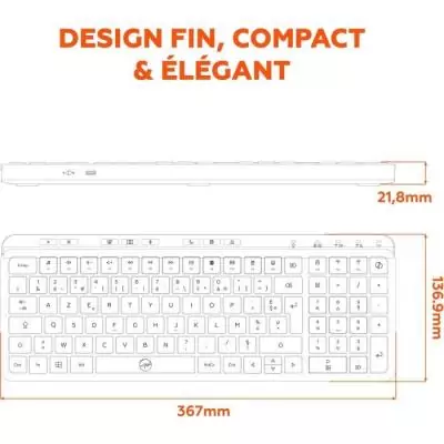 Clavier compact touches plates MOBILITY LAB KP450W - Noir