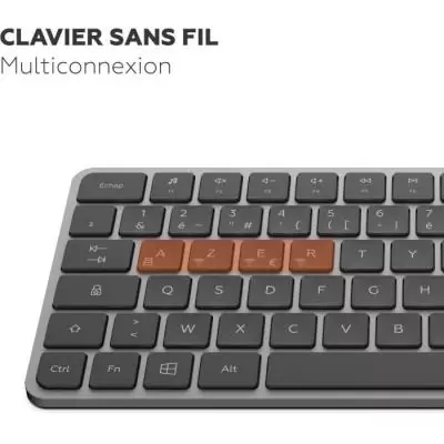 Clavier sans fil plat AZERTY noir - MOBILITY LAB KP430W
