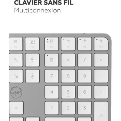 Clavier sans fil blanc MOBILITY LAB - AZERTY - Multi-connexions