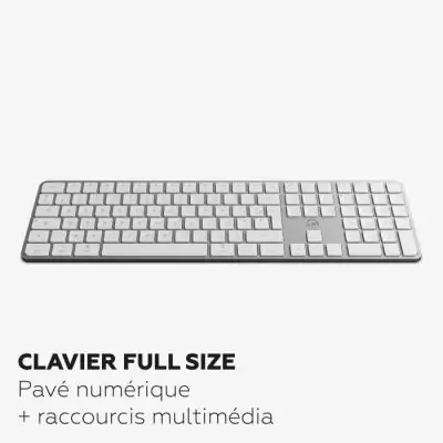 Clavier sans fil blanc MOBILITY LAB - AZERTY - Multi-connexions